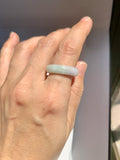 17.9mm A-Grade Natural Lavender Green Jadeite Ring Band No.162521
