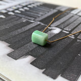 A-Grade Natural Moss On Snow Jadeite Square Barrel No.172251
