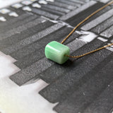 A-Grade Natural Moss On Snow Jadeite Square Barrel No.172251