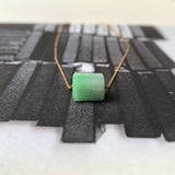 A-Grade Natural Moss On Snow Jadeite Square Barrel No.172251
