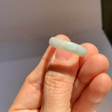 17.9mm A-Grade Natural Lavender Green Jadeite Ring Band No.162521