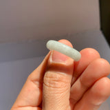 17.9mm A-Grade Natural Lavender Green Jadeite Ring Band No.162521