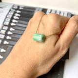 A-Grade Natural Moss On Snow Jadeite Square Barrel No.172251