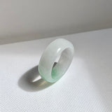 16.3mm A-Grade Natural Lavender Green Jadeite Ring Band No.162522