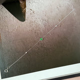 Icy A-Grade Natural Imperial Green Jadeite Petite Dolly Bracelet (White Gold) No.190495