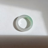 16.3mm A-Grade Natural Lavender Green Jadeite Ring Band No.162522