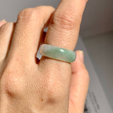 16.3mm A-Grade Natural Lavender Green Jadeite Ring Band No.162522