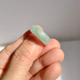 16.3mm A-Grade Natural Lavender Green Jadeite Ring Band No.162522