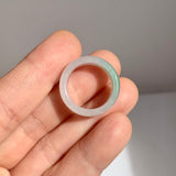 16.3mm A-Grade Natural Lavender Green Jadeite Ring Band No.162522
