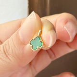 SOLD OUT: A-Grade Imperial Green Jadeite Clover Pendant No. 172792
