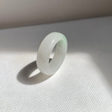16.3mm A-Grade Natural Lavender Green Jadeite Ring Band No.162523