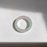 16.3mm A-Grade Natural Lavender Green Jadeite Ring Band No.162523
