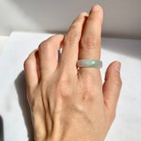 16.3mm A-Grade Natural Lavender Green Jadeite Ring Band No.162523
