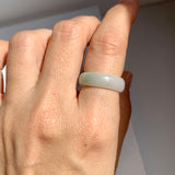 16.3mm A-Grade Natural Lavender Green Jadeite Ring Band No.162523