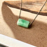 A-Grade Natural Moss On Snow Jadeite Barrel Pendant No.172270