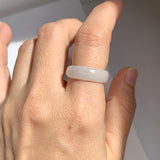 16.3mm A-Grade Natural Lavender Green Jadeite Ring Band No.162523