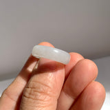 16.3mm A-Grade Natural Lavender Green Jadeite Ring Band No.162523