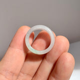16.3mm A-Grade Natural Lavender Green Jadeite Ring Band No.162523