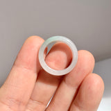 16.3mm A-Grade Natural Lavender Green Jadeite Ring Band No.162523