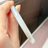 53.5mm A-Grade Natural Floral Jadeite Traditional Round Bangle No. 152155