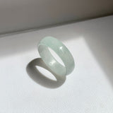 21.1mm A-Grade Natural Bluish Floral Jadeite Ring Band No.162525