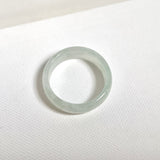 21.1mm A-Grade Natural Bluish Floral Jadeite Ring Band No.162525
