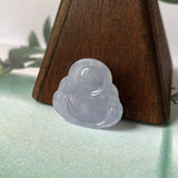A-Grade Natural Bluish Lavender Jadeite Buddha Pendant No.171138