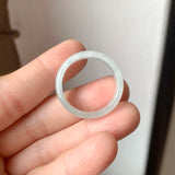 21.1mm A-Grade Natural Bluish Floral Jadeite Ring Band No.162525
