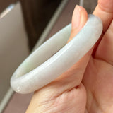 56.1mm A-Grade Lilac Green Jadeite Modern Oval Bangle No.152024