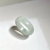 21.1mm A-Grade Natural Bluish Floral Jadeite Ring Band No.162525
