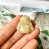 A-Grade Natural Yellow Jadeite Buddha Pendant No.220173