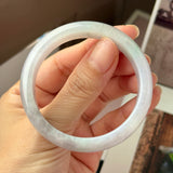 51.7mm A-Grade Lavender Green Jadeite Modern Round Bangle No.152160