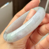 51.7mm A-Grade Lavender Green Jadeite Modern Round Bangle No.152160