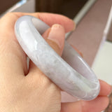 51.7mm A-Grade Lavender Green Jadeite Modern Round Bangle No.152160