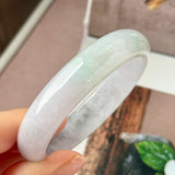 51.7mm A-Grade Lavender Green Jadeite Modern Round Bangle No.152160