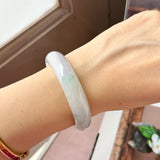 51.7mm A-Grade Lavender Green Jadeite Modern Round Bangle No.152160