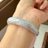 51.7mm A-Grade Lavender Green Jadeite Modern Round Bangle No.152160