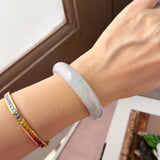 51.7mm A-Grade Lavender Green Jadeite Modern Round Bangle No.152160