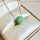A-Grade Natural Moss On Snow Jadeite Barrel No. 172678