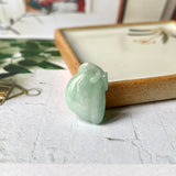 A-Grade Moss On Snow Jadeite Peach Pendant No.172275