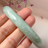 66.7mm A-Grade Light Green Jadeite Modern Round Bangle No.152151