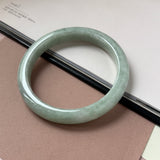 66.8mm A-Grade Light Green Jadeite Modern Round Bangle No.152152