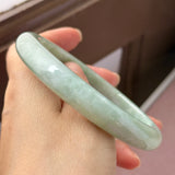 66.8mm A-Grade Light Green Jadeite Modern Round Bangle No.152152
