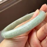66.8mm A-Grade Light Green Jadeite Modern Round Bangle No.152152