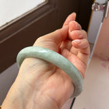 66.8mm A-Grade Light Green Jadeite Modern Round Bangle No.152152