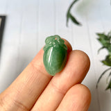 A-Grade Bluish Green Jadeite Peach Pendant No.172276