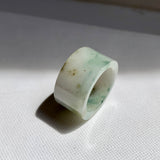 17.1mm A-Grade Natural Tri-Colour Jadeite Archer Ring Band No. 161853