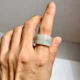 17.1mm A-Grade Natural Tri-Colour Jadeite Archer Ring Band No. 161853