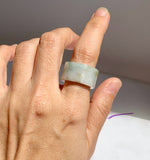 17.1mm A-Grade Natural Tri-Colour Jadeite Archer Ring Band No. 161853