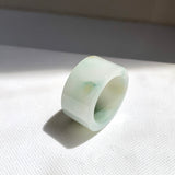 17.1mm A-Grade Natural Tri-Colour Jadeite Archer Ring Band No. 161912